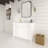 Alexxis 42 in. Single Sink Freestanding Bath Vanity in Matte White with Carrara Marble Top-1754839131