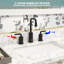 Willow 2-handle Black Bathroom Sink Faucet with LED Temperature Colour