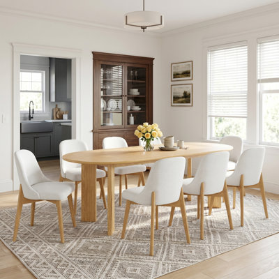 Ensemble de table de salle à manger 9 pièces 9 pièces avec 8 chaises rembourrées