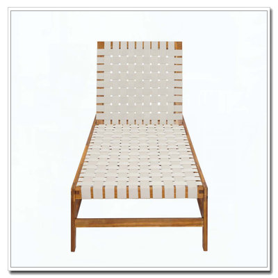 Chaise longue d'extérieur en corde facile à assembler