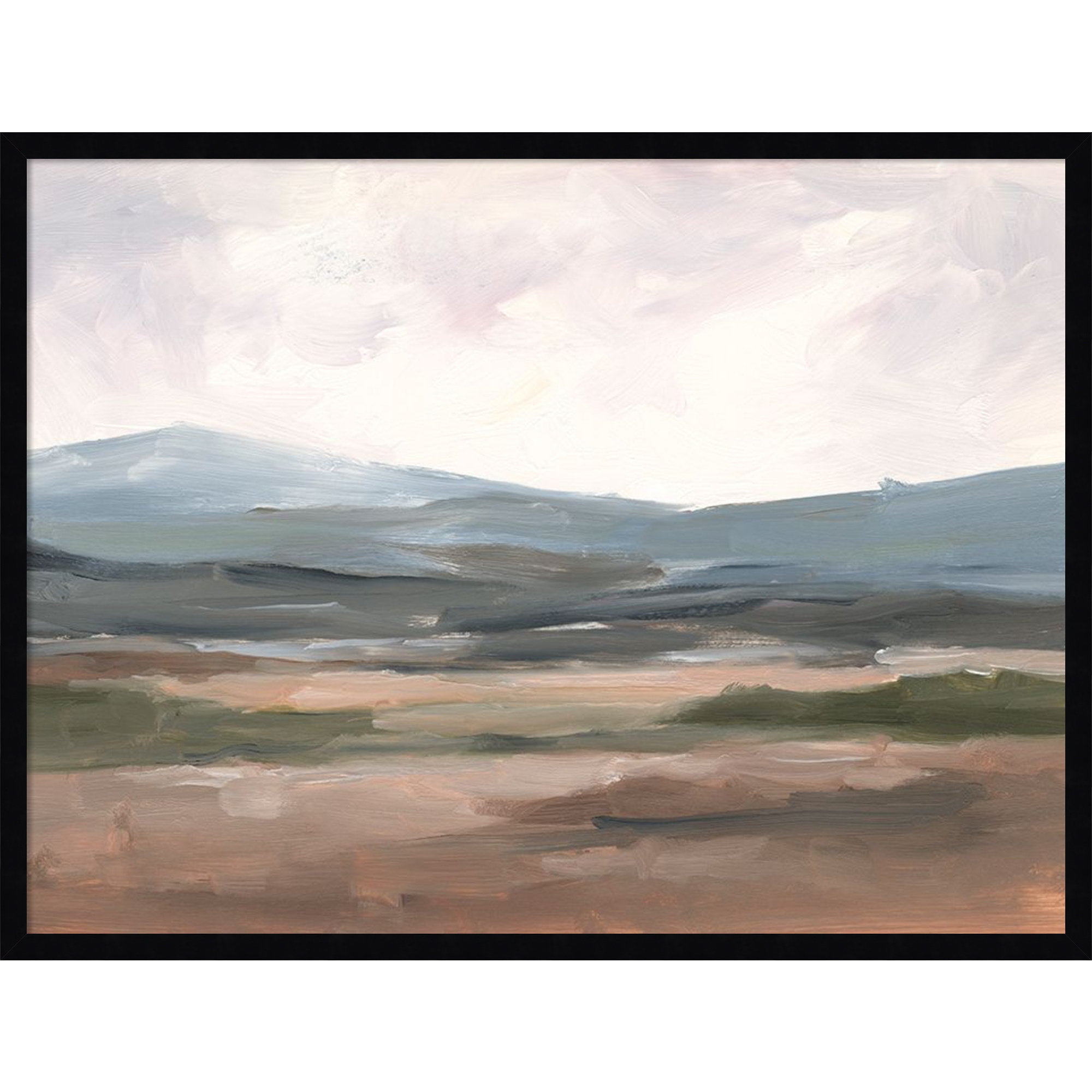 Serene Mountain Study I by Ethan Harper Wood Framed Wall Art Print, 25" H x 33" W, Black