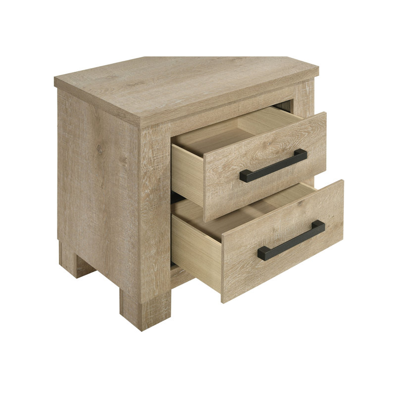 Table de chevet 2 tiroirs Oakglen
