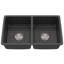 Évier de cuisine double bac 50/50 StoneCore couleur grès avec accessoires-136268635-136268640