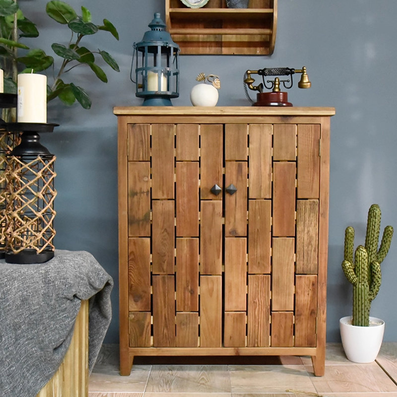 Banc de rangement en bois manufacturé brun