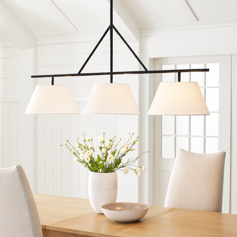 Suzanne Kasler Collette Large Linear Pendant, Polished Nickel