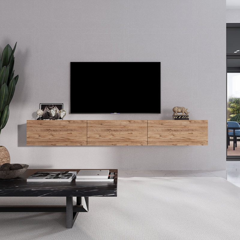 Crédence de rangement l 70,00 po Ragini, Naturel / naturel