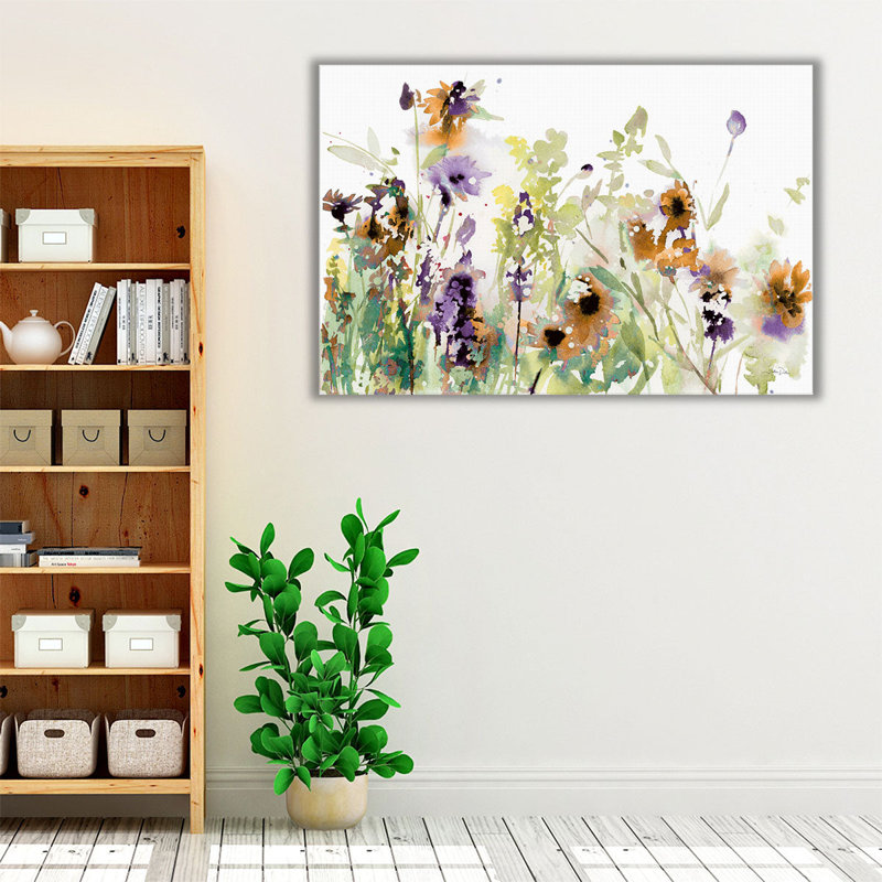 «Autumn Meadow Flowers», reproduction d'art sur toile, H 24 po x l 36 po