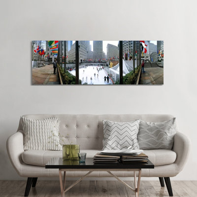 360 Degree View Of A City, Rockefeller Center, Manhattan, New York City, New York State, USA - Wrapped Canvas Panoramic Print