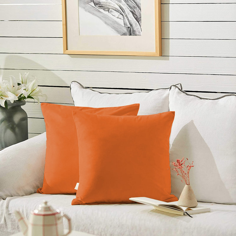 Square Pillow Cover, 16" x 16", Orange