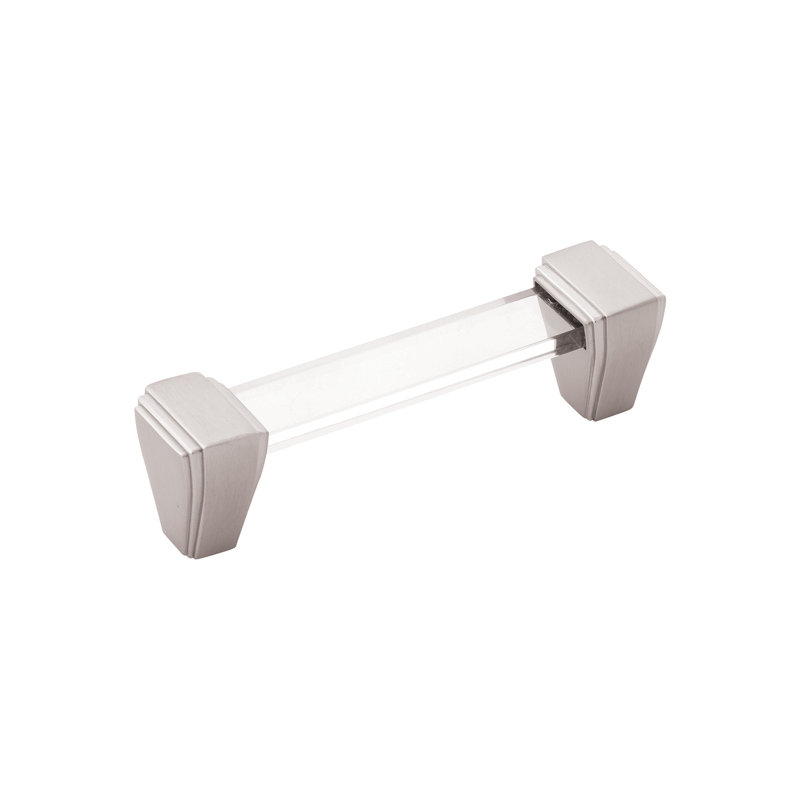 Poignée barre Belleclaire   , Nickel satiné, 3 3/4"