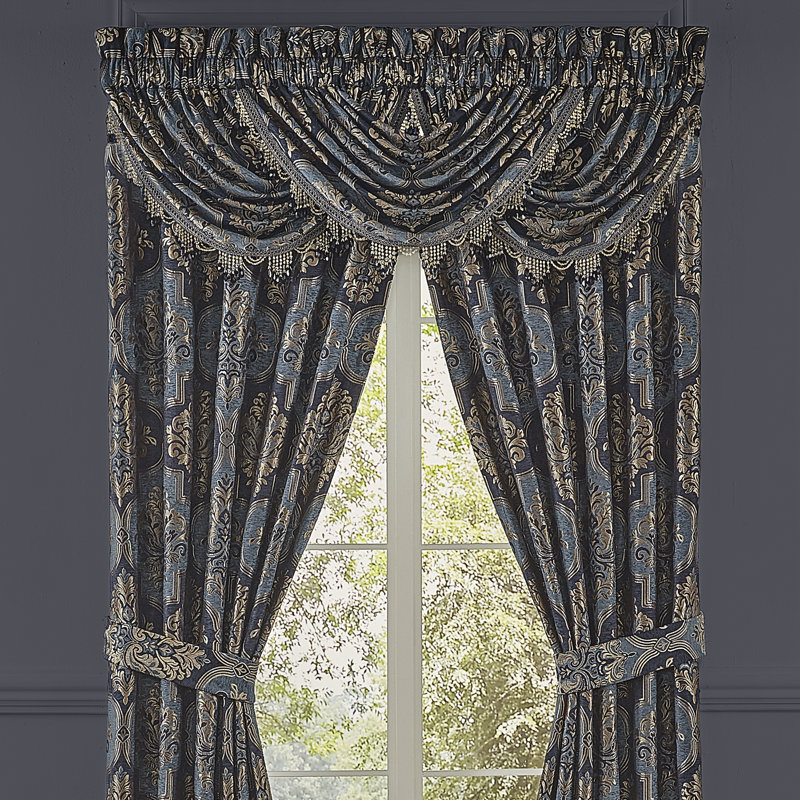 Middlebury Window Waterfall Valance, Indigo