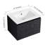 Meuble-lavabo de salle de bain avec lavabo en céramique et poids de 46,6 lb - Lavabo mural en céramique flottant de style 24 po facile d'entretien-1098714349