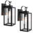 Schock 1-Light Matte Black Outdoor Wall Lantern（Set of 2）-2043978128
