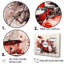 Music Drums Pulse Deep Red - ensemble d'art mural sur toile-107759731