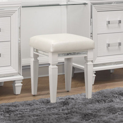 Mobilier de chambre à coucher moderne avec revêtement en similicuir 1 pièce