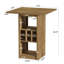 Table carrée carrée avec porte-verres, supports à vin et tablettes de rangement