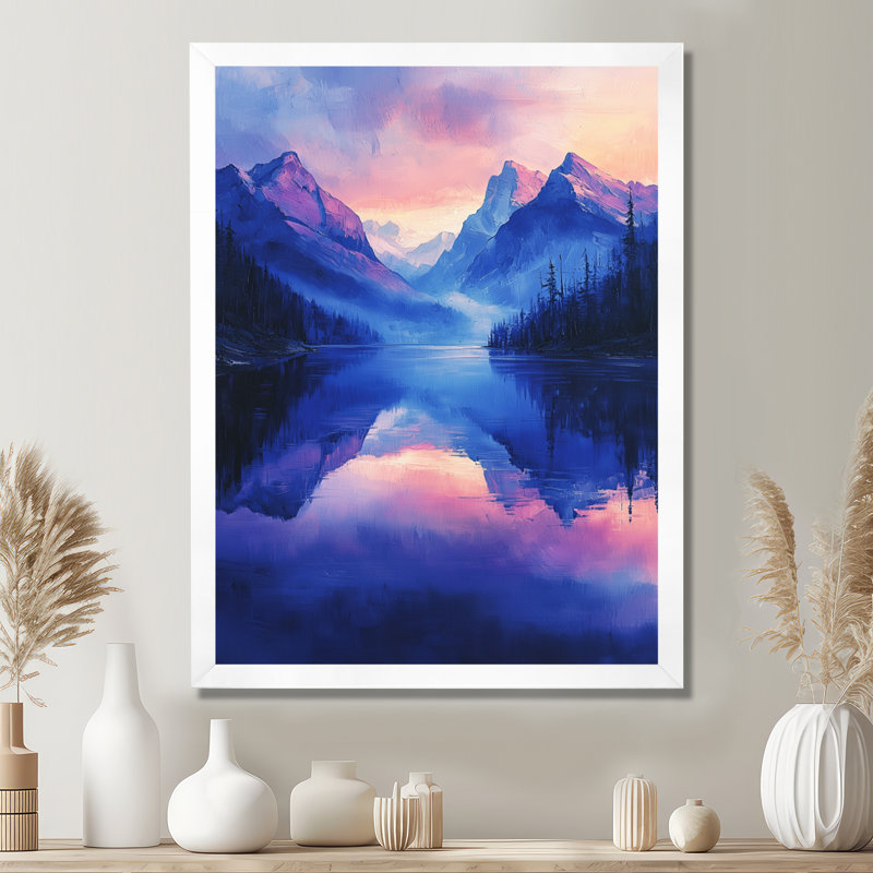 Goruav - paysages, art mural, H 40 po x l 30 po, Picture Frame Print, Blanc
