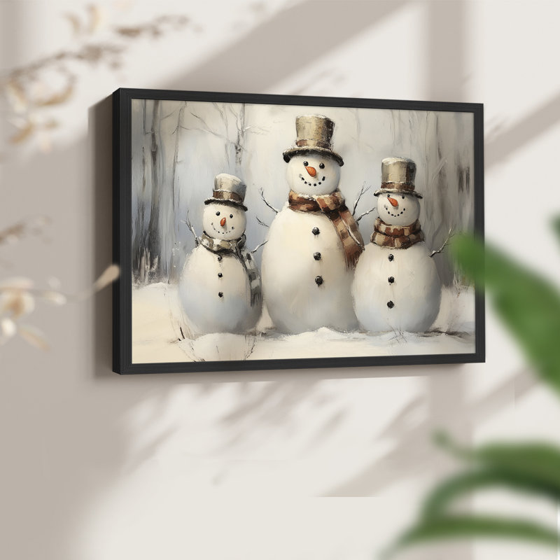 Art de Noël - CMLX - Reproduction encadrée - Restickable, H 11 po x l 14 po, Noir, noir, noir, noir