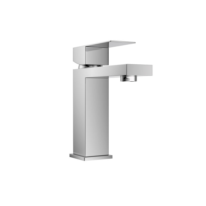 Approved 7.03" Bathroom Sink Faucet - , Straight Spout, Stain , Stainless Steel & Ceramic Finish, Lever Handles, Body