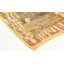 Tapis marocain rétro en laine moka / jaune / gris 5 pi x 8 pi 3 po Vintage