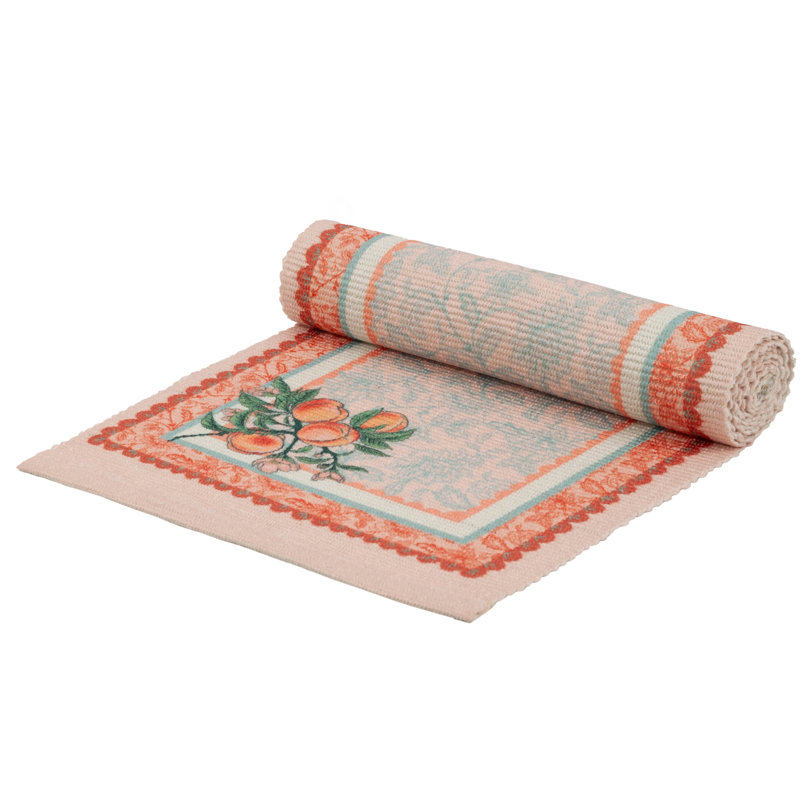 Anemone Peaches Indoor/Outdoor Table Runner, Rectangle 220cm L x 0.40cm D