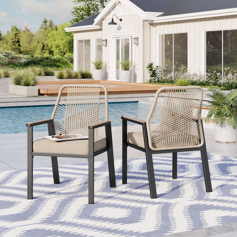 Outdoor Dining Armchair With Cushion