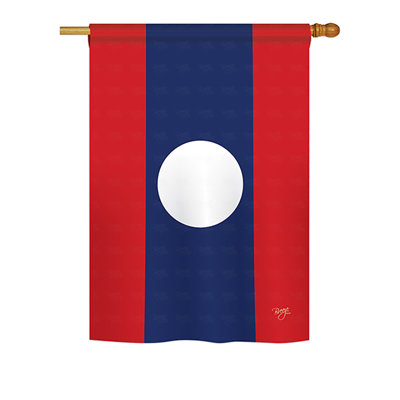 Drapeau de maison en polyester à 2 côtés laos