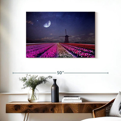 Alvord Moon Over Tulip Field