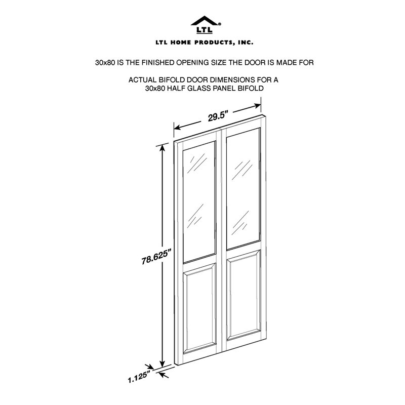 Porte pliante Pinecroft Rain, 30 po x 80 po