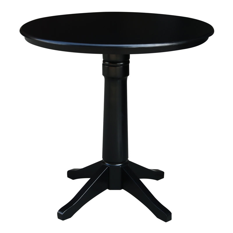 Gianluka Counter Height Solid Wood Dining Table, Black, 35.9" H x 36" L x 36" W