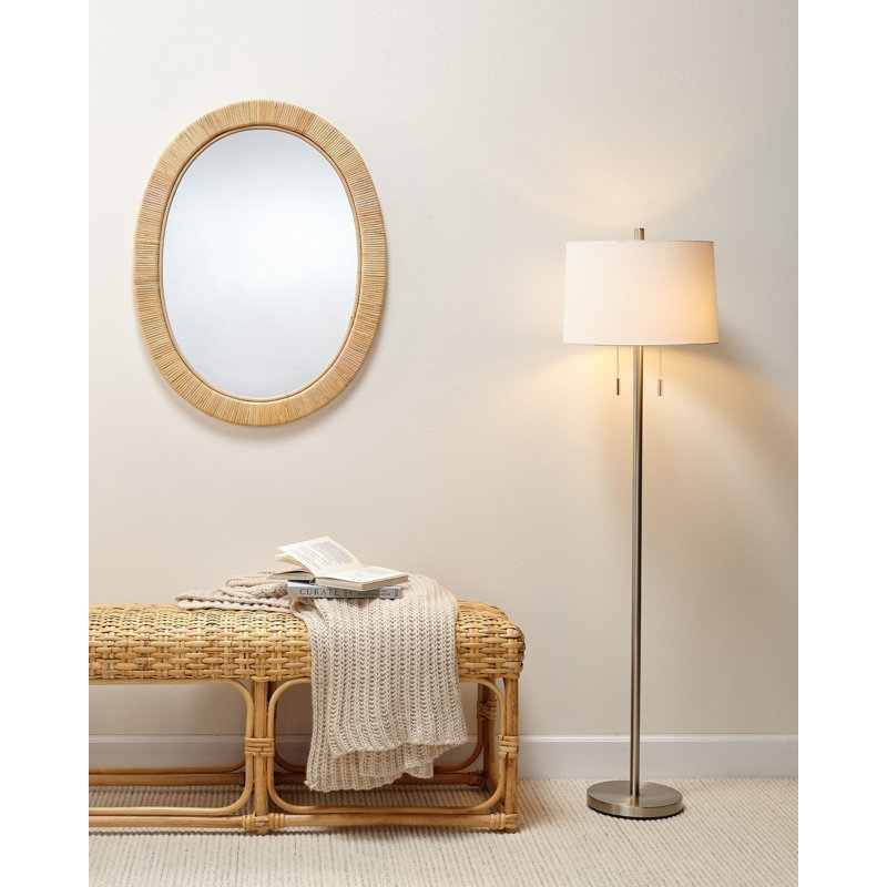 Senn 64'' Traditional Floor Lamp, Matte Silver