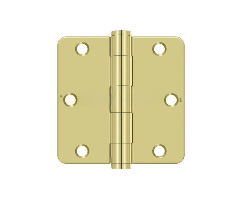 Deltana S35R4HD26 3-1/2" x 3-1/2" x 1/4" Radius Hinge, HD in Polished Chrome Pair, Polished Chrome