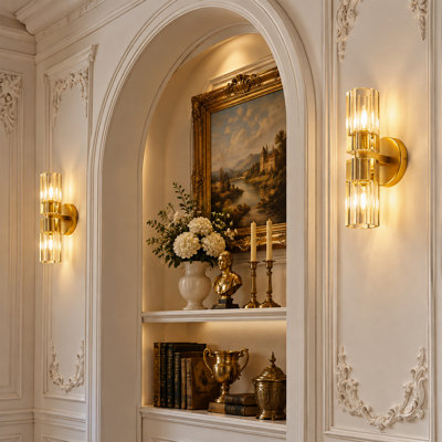 Appliques murales modernes en cristal pour la chambre à coucher Appliques murales intérieures Éclairage mural Appliques murales de salon avec abat-jour en cristal K9 pour la salle de bain