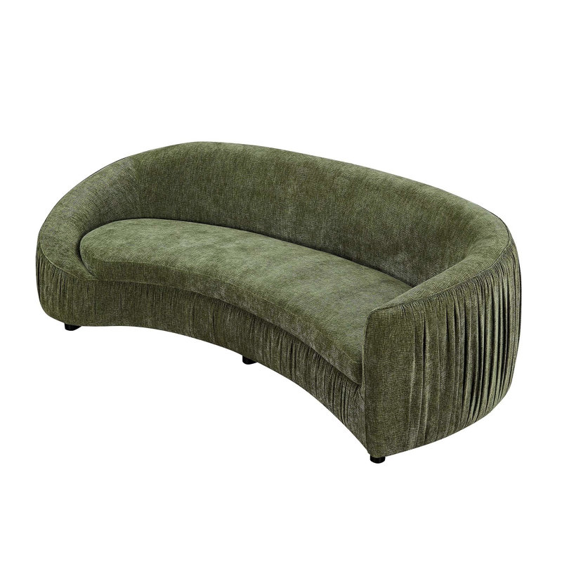Canapé moderne incurvé pour salon avec revêtement confortable et design pratique