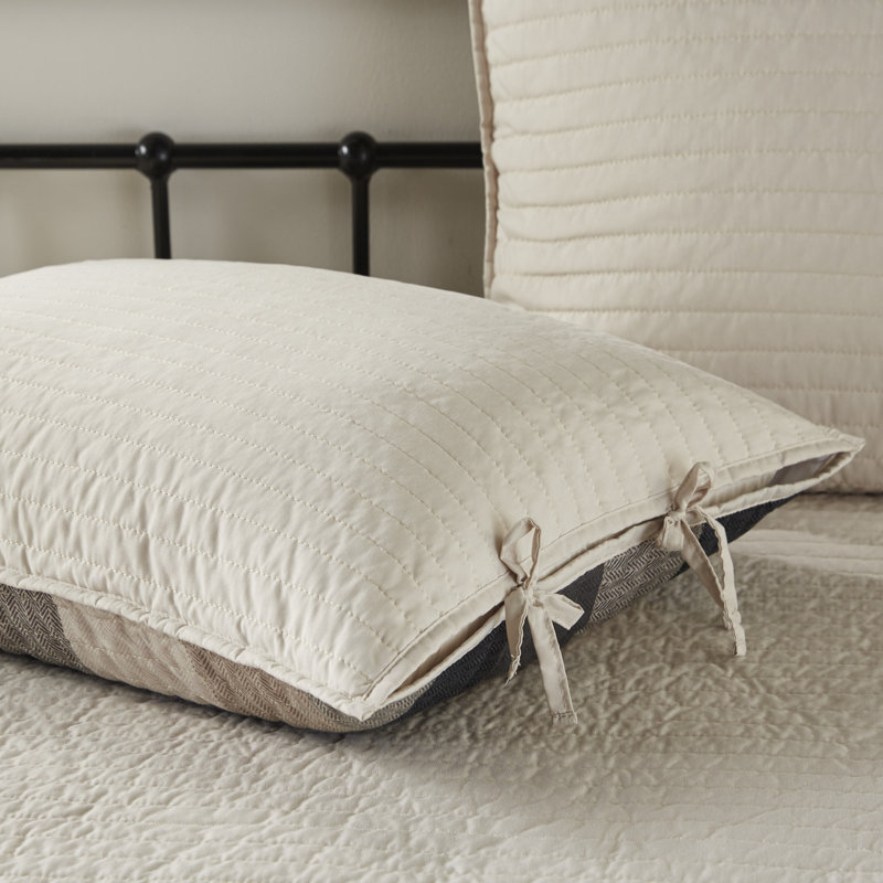 Neutral Plaid Reversible Polyester Daybed Cover Set