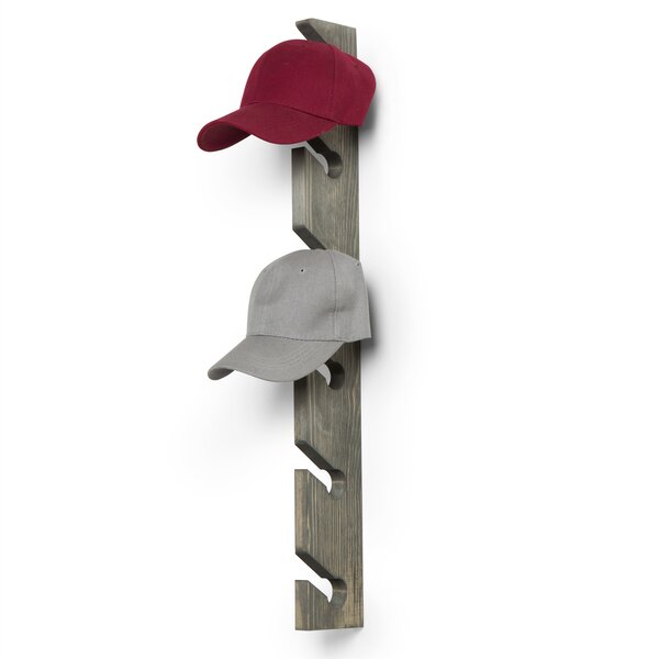 Hat Organizer for 10 Baseball Hats, Hat Hanger, Hat Storage, Solid CHERRY Hat  Holder, Hat Rack for Wall, Hat Display, Vertical Hat Rack 