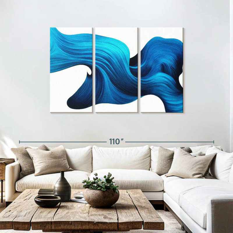 Avery Abstract Flowing Wave, 48" H x 74" W