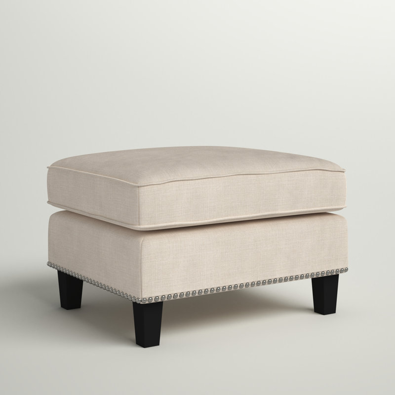 Damira Upholstered Ottoman, Beige