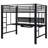Ranier Black Full Workstation Loft Bed