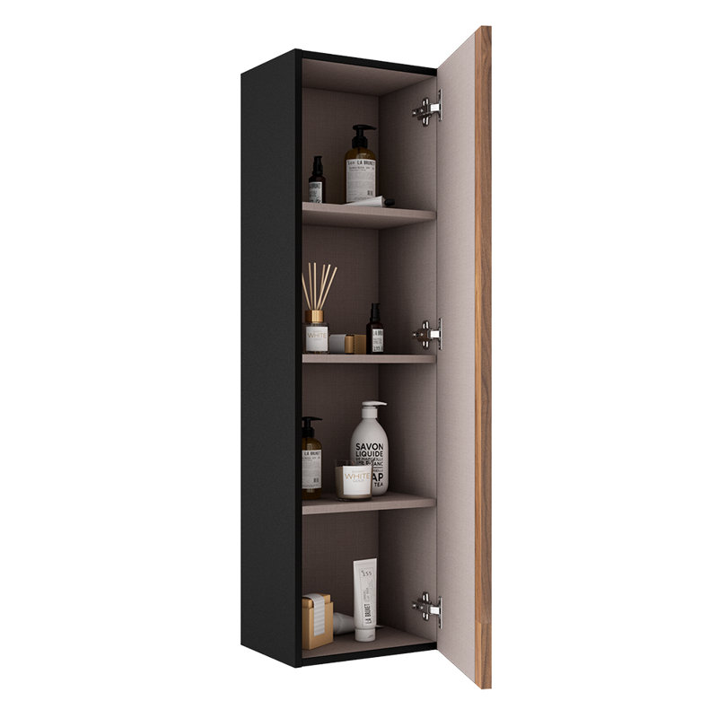 Tempo Left/Right Hand Wall Cabinet - Matte Black, Matte Black