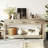59.1'' Farmhouse Entryway Table With 3 Drawers,Painted Console Table With Bottom Shelf & Iron Handles-128994025