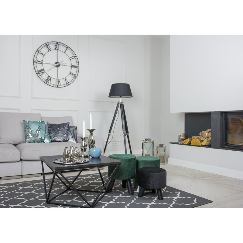 Flinders Frame Coffee Table, Black, Black