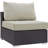 Convene Armless Patio Chair with Cushions-752805570