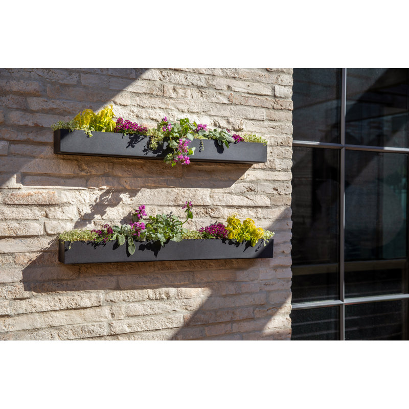 Pot à fleurs suspendu Geo Series, Noir, Ensemble de 2, H 3 po x l 32 po x P 3,5 po