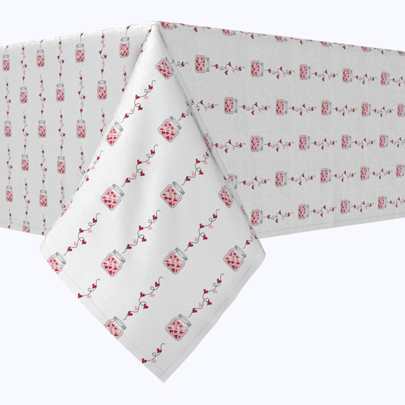 Gawin Rectangular Valentine's Day Cotton Twill Tablecloth