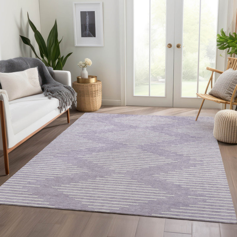 Tapis géométrique Premium lavable à la machine Colmenero AMF1016, Rectangulaire 8 pi x 10 pi