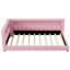Lit plateforme tapissier simple très grand avec ports USB et ceinture à DEL, rose-431384113-431384142
