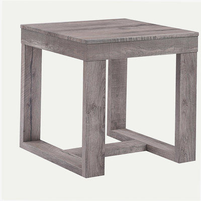 Une table d'appoint décorative moderne de style champêtre brun, gris et beige