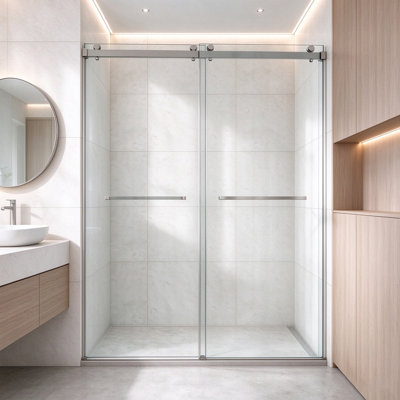 60" W x 72" H Double Sliding Shower Door