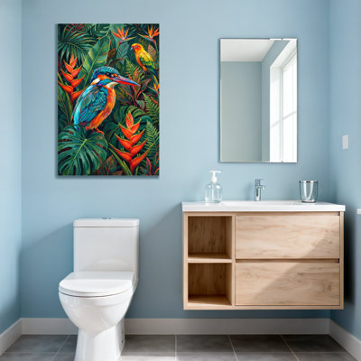Animals Tropical Birds And Exotic Flowers Pattern